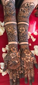 arabic mehndi design for right hand front side