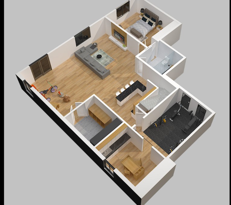 1 bhk home design 3d