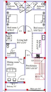 1200 sq ft house design single floor