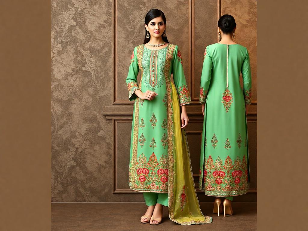 3 piece dress design salwar kameez simple