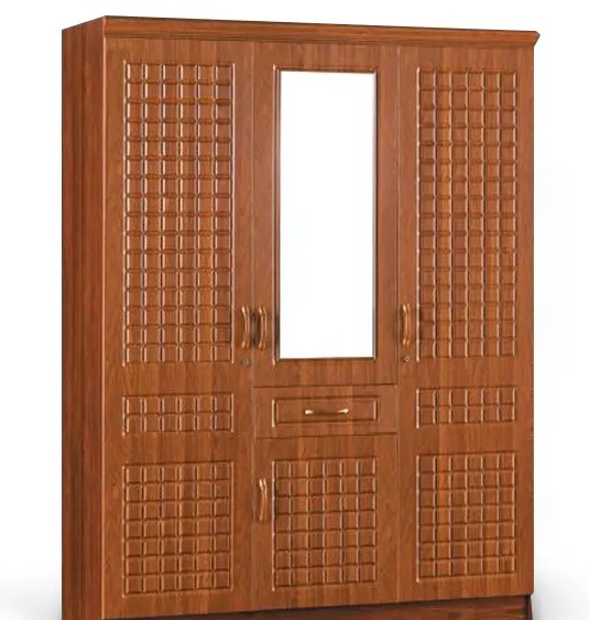 modern 3 door wooden almirah designs